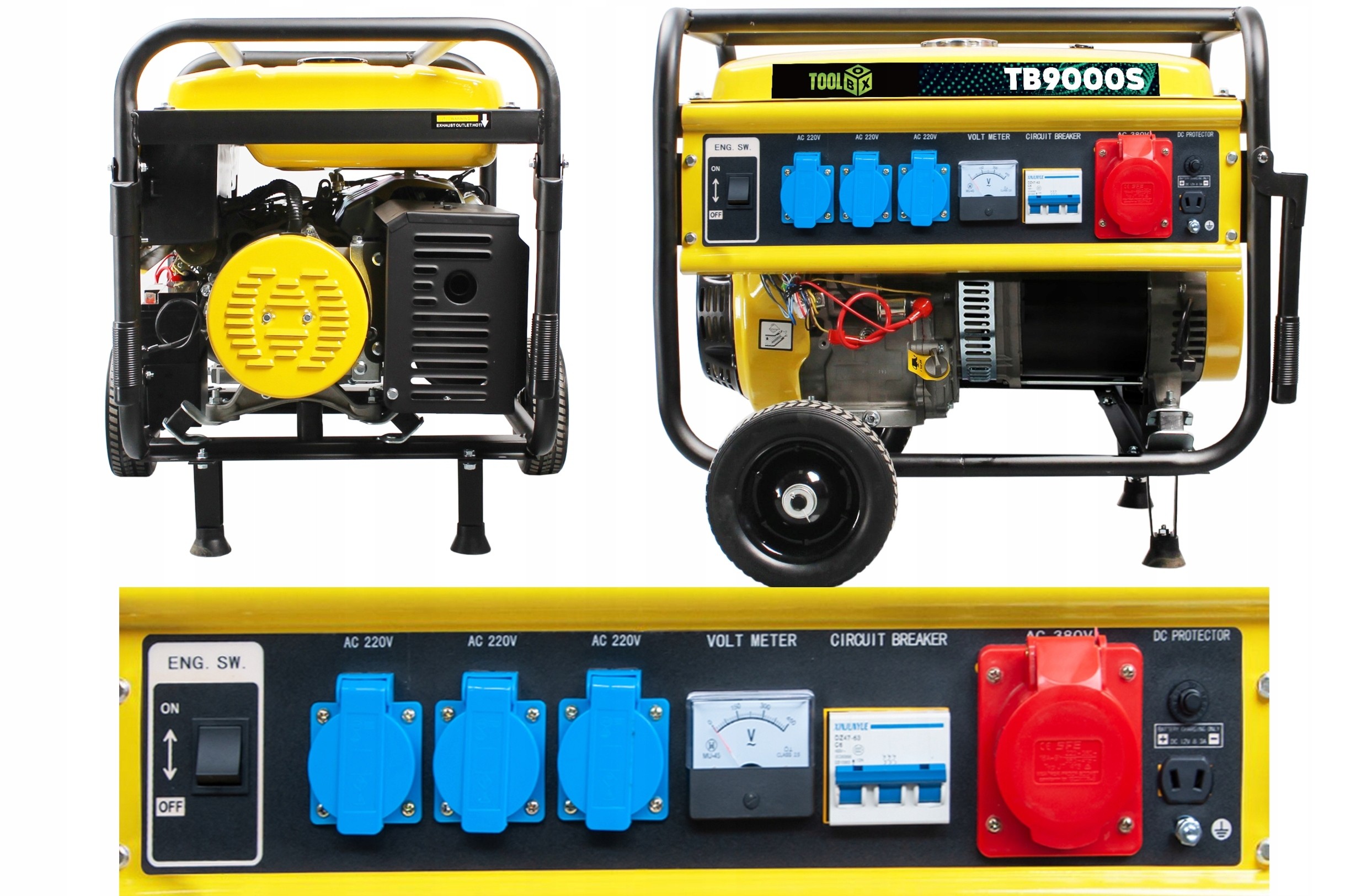 Generátor - 15 km 6,5 kW 3F generátor výkonu AVR 3 roky