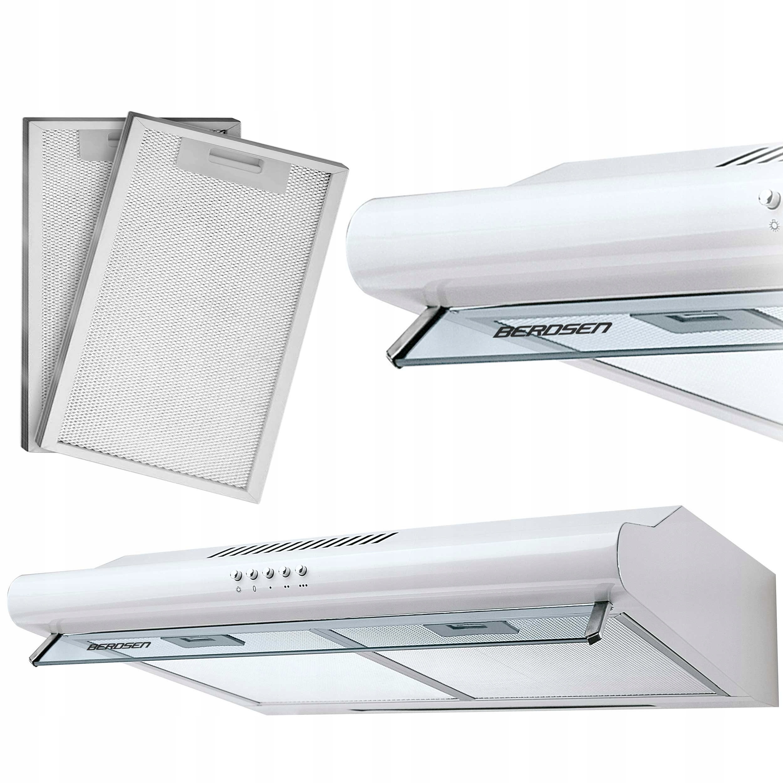 Digestor pod skrinku Berdsen BE-10A 60 cm biely LED 205 m³/h