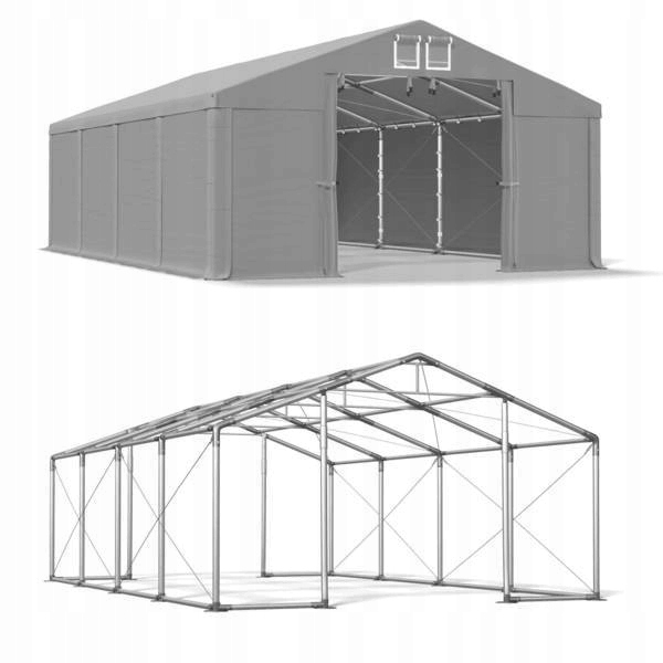Skladové stany - Priemyselný skladový stan 4x8m DAS 620 WP