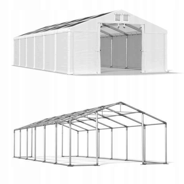 Skladové stany - 6x12m Skladový stan DAS 580 W Stanová hala
