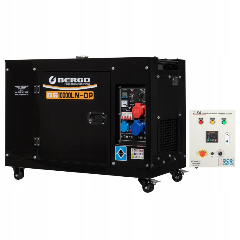 Elektrocentrála - GENERÁTOR DUAL 14kVA SZR/ATS 63A BERGO