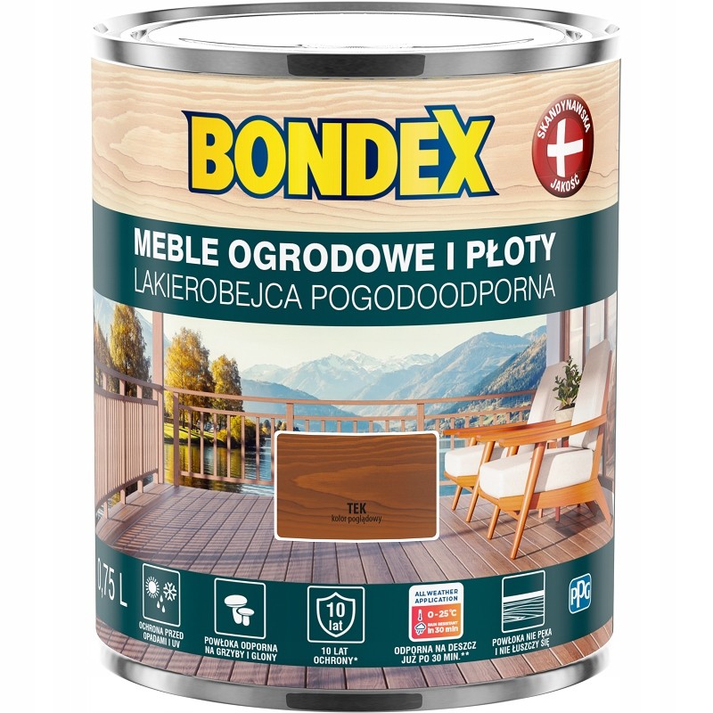 Moridlo, lak - Bondex lak pogodoodproofy Tek 0,75L