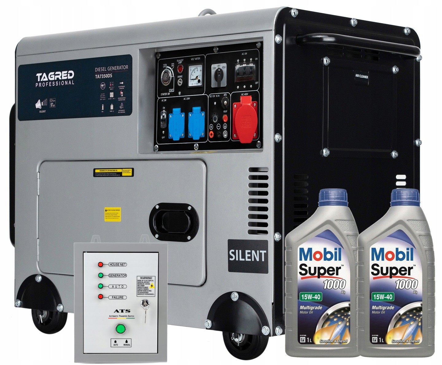 Elektrocentrála - Generátor dieselového výkonu 7350W 230V 400 V ATS