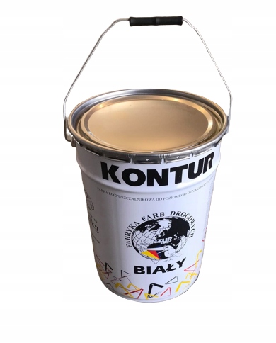 Farba - Cestná farba, biely obrys 33 kg 22 litrov
