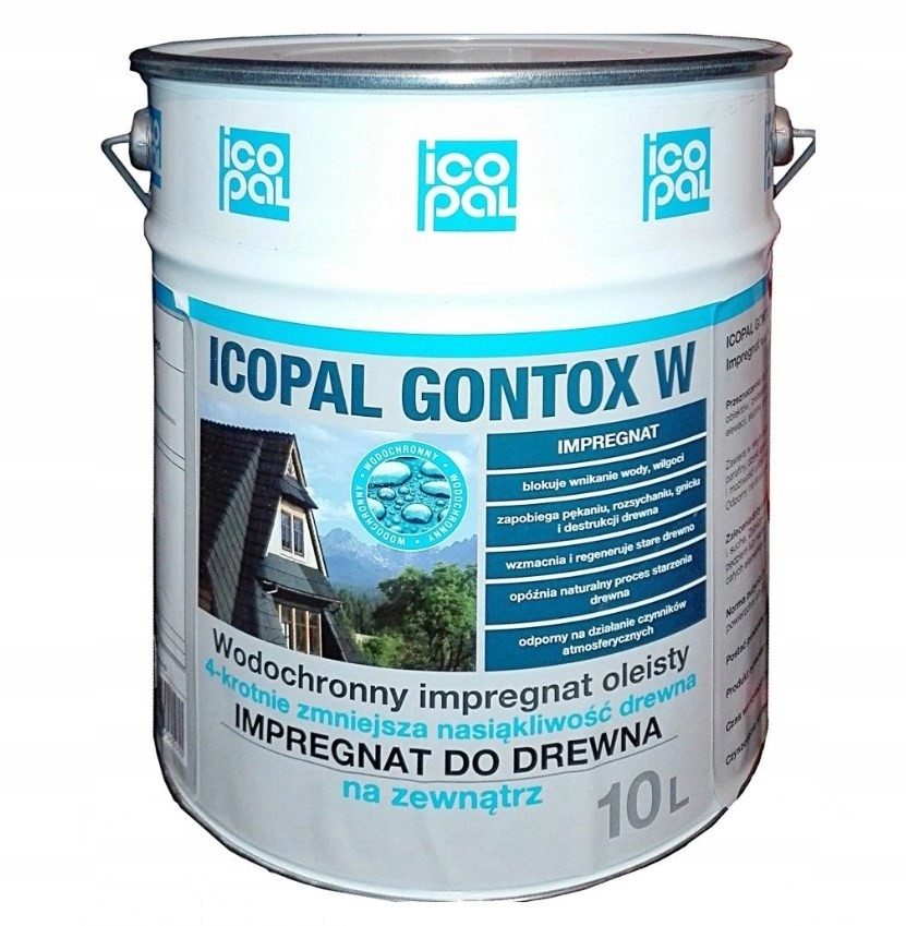 Impregnát na ochranu - Icopal Gontox Wood impregnate v 10 l bezfarebných