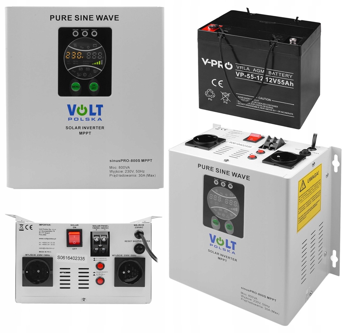Núdzové napájanie Sinus Pro 2000s 24 V 1400 W Solar