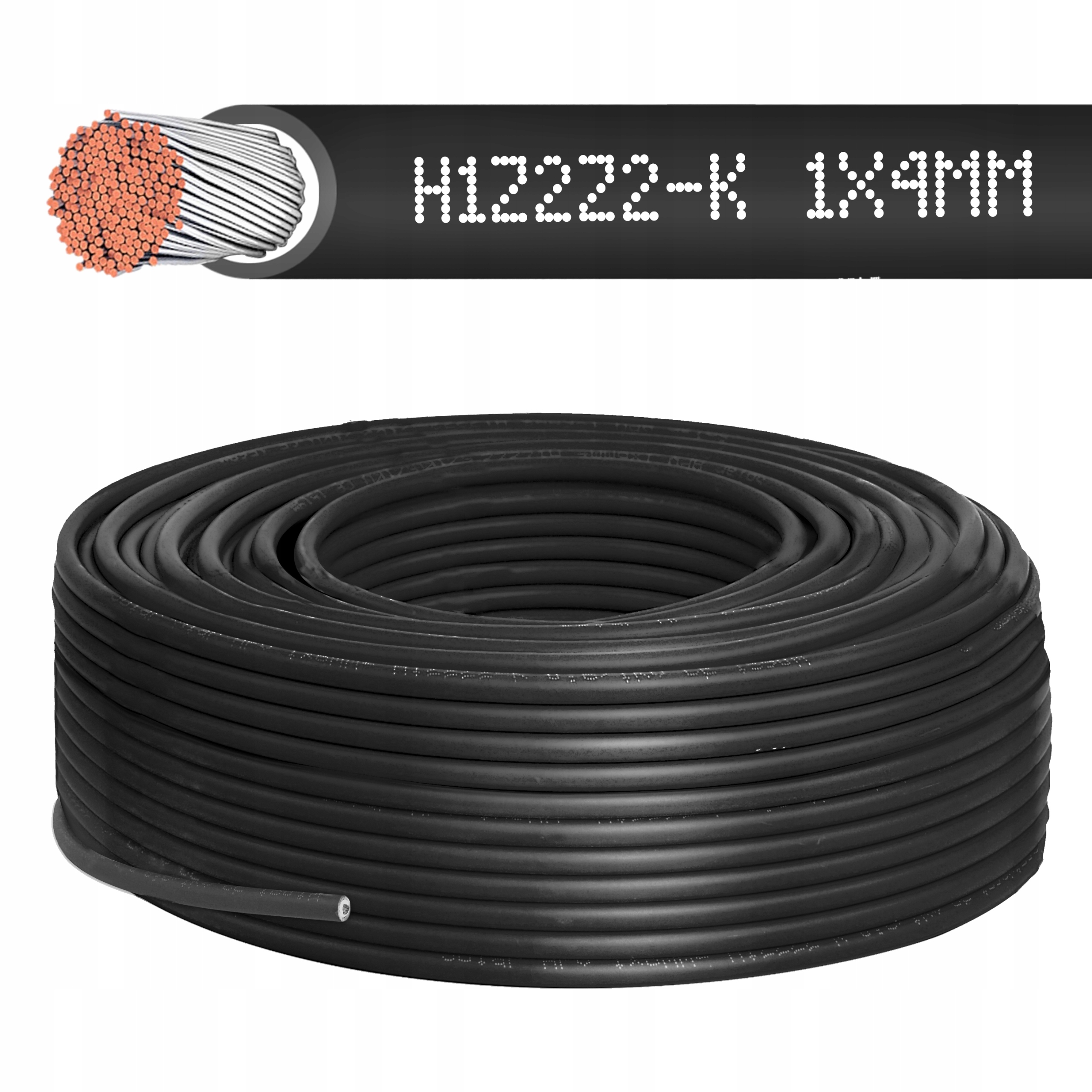 Čierny solárny kábel 4 mm2 50 m