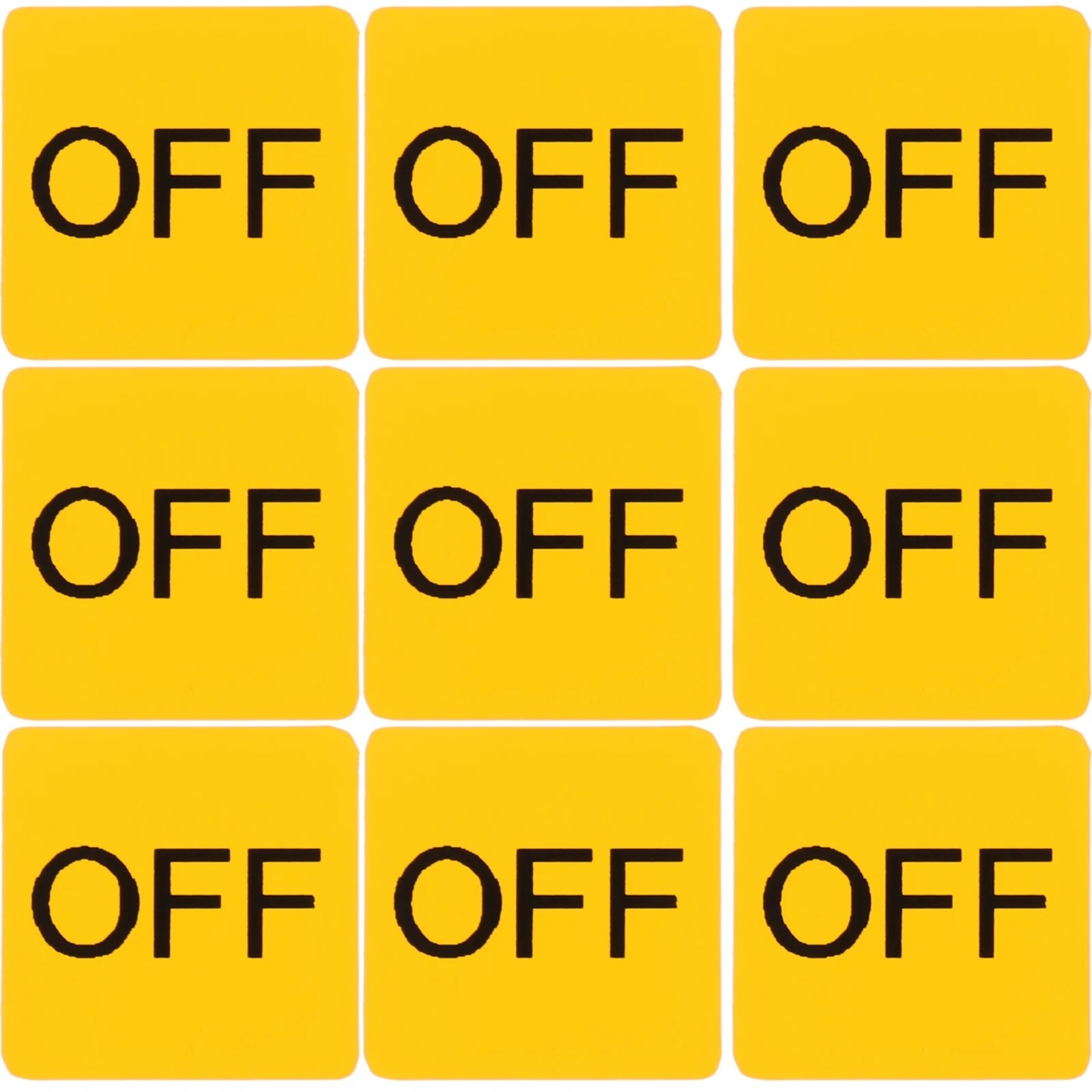 Nálepka na identifikáciu nálepky ON/OFF 20 PCS