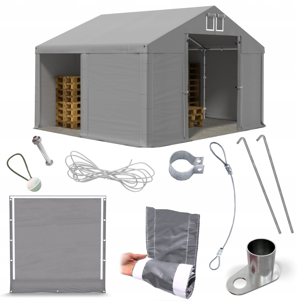 Skladové stany - Skladový stan 3x4m stavebný pavilón DAS 560 s