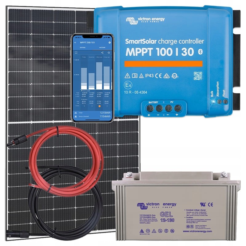 Solárny panel 400 W + batéria 130AH + MPPT