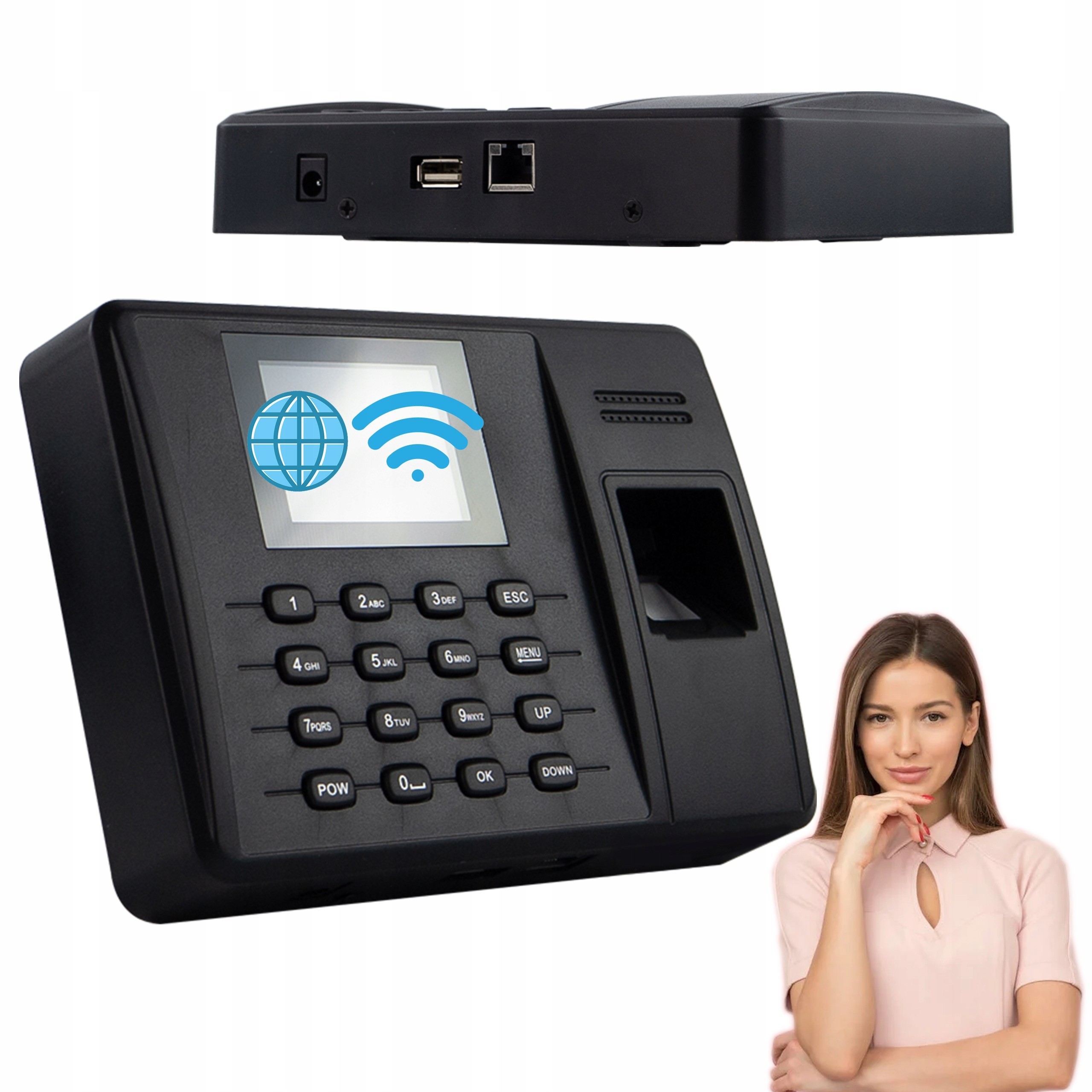 Pracovný čas s heslom RFID WiFi Web P2P