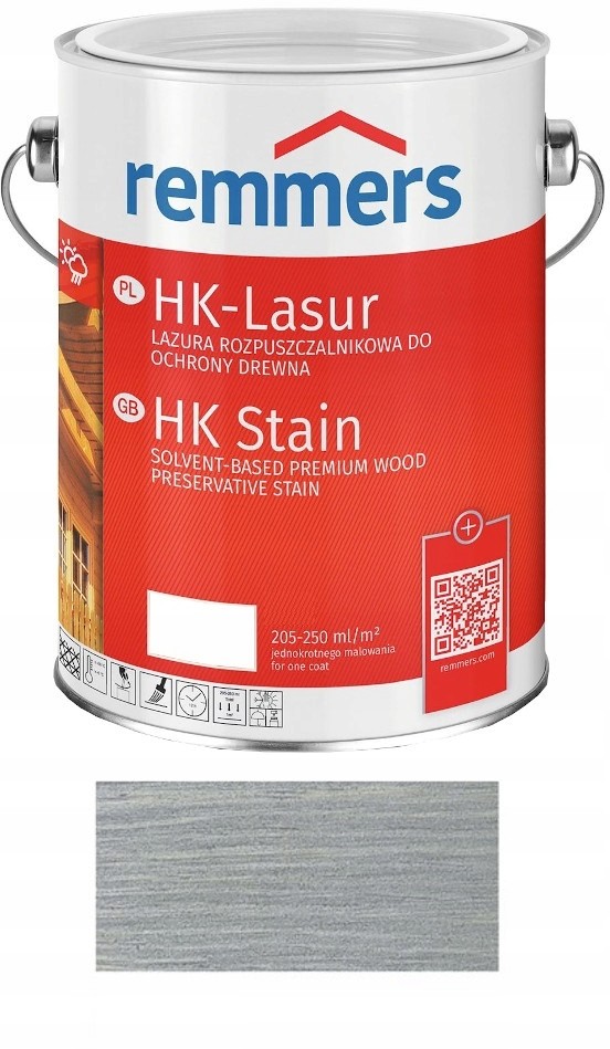 Impregnát na ochranu - REMMERS HK-LASUR LAZURA pre drevo 5l platinu