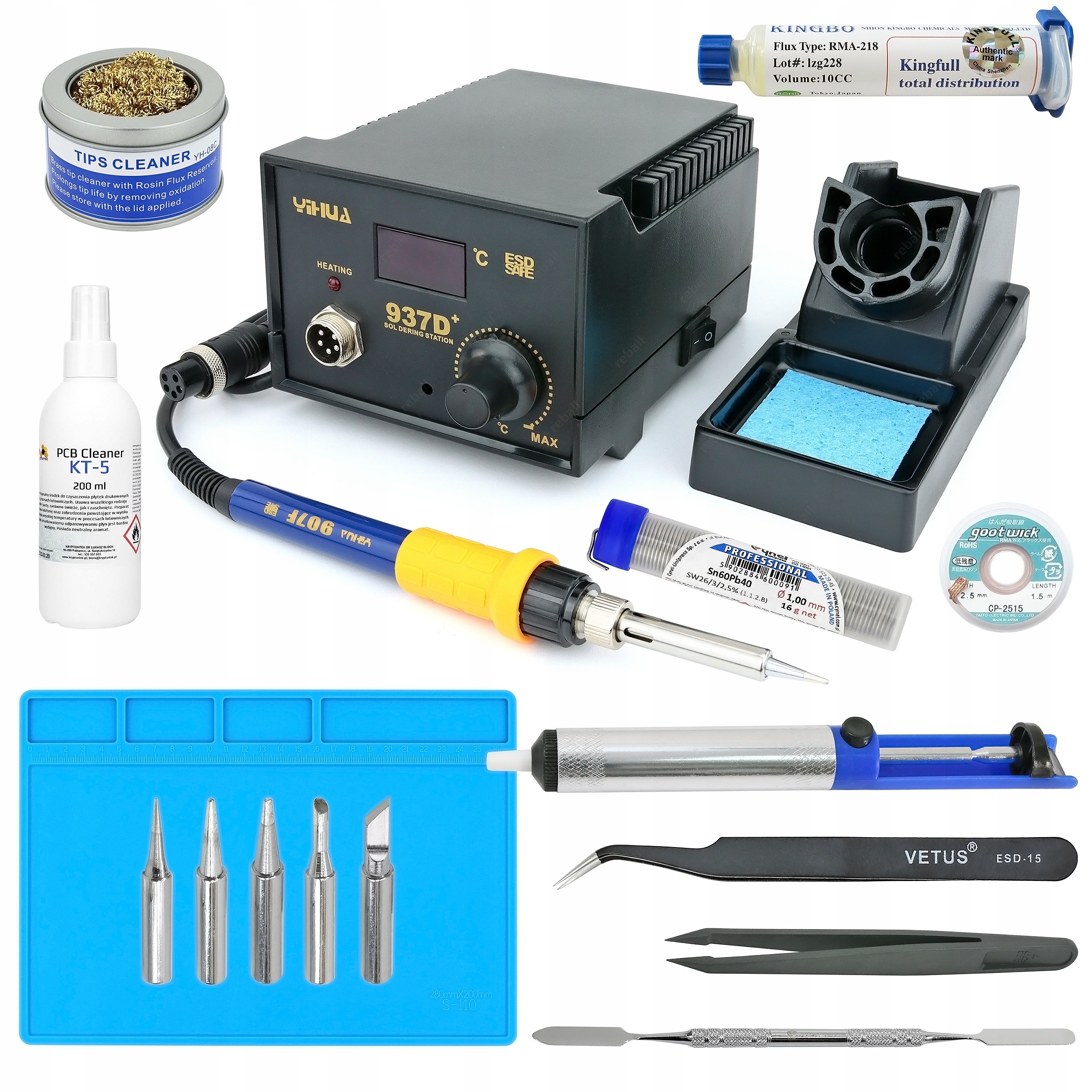 Yihua 937d Precision Lutownicza Station+3xl Set