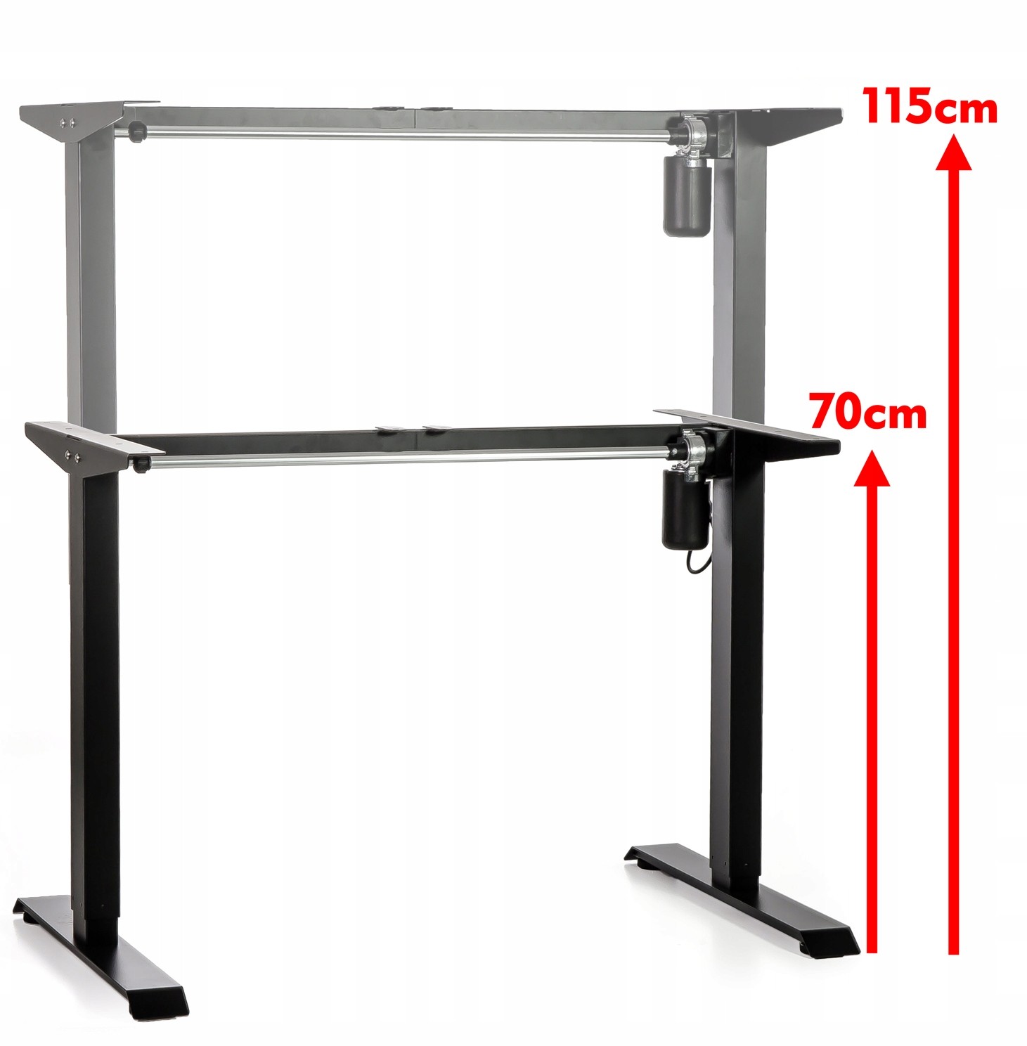 Kancelársky písací stôl - Rám s elektrickým nastavením 116 cm max