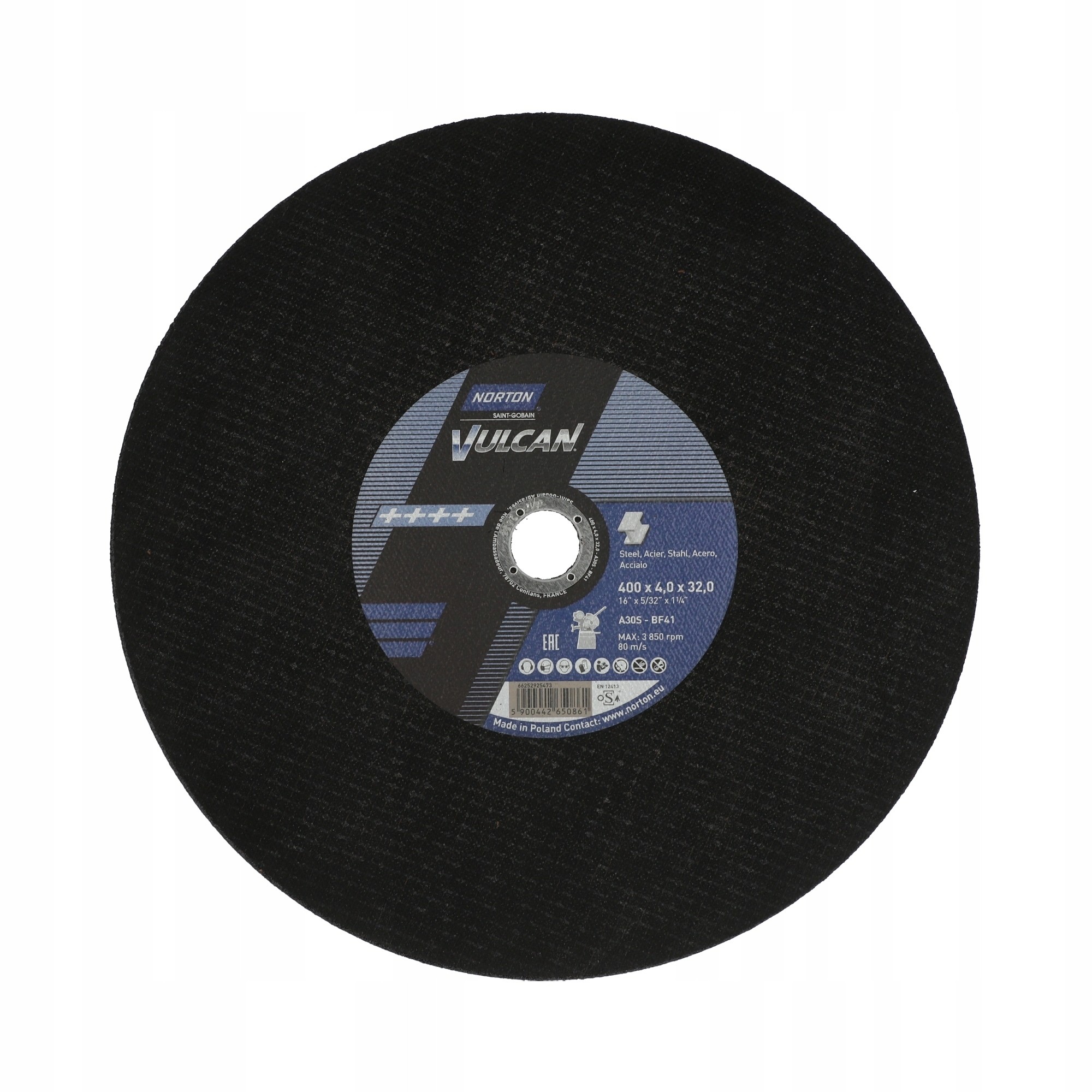 Kovový rezný disk 400x4x25.4 Norton Vulcan