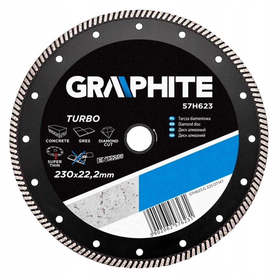 Diamond Disc 230x22.2mm Turbo Graphit 57H623
