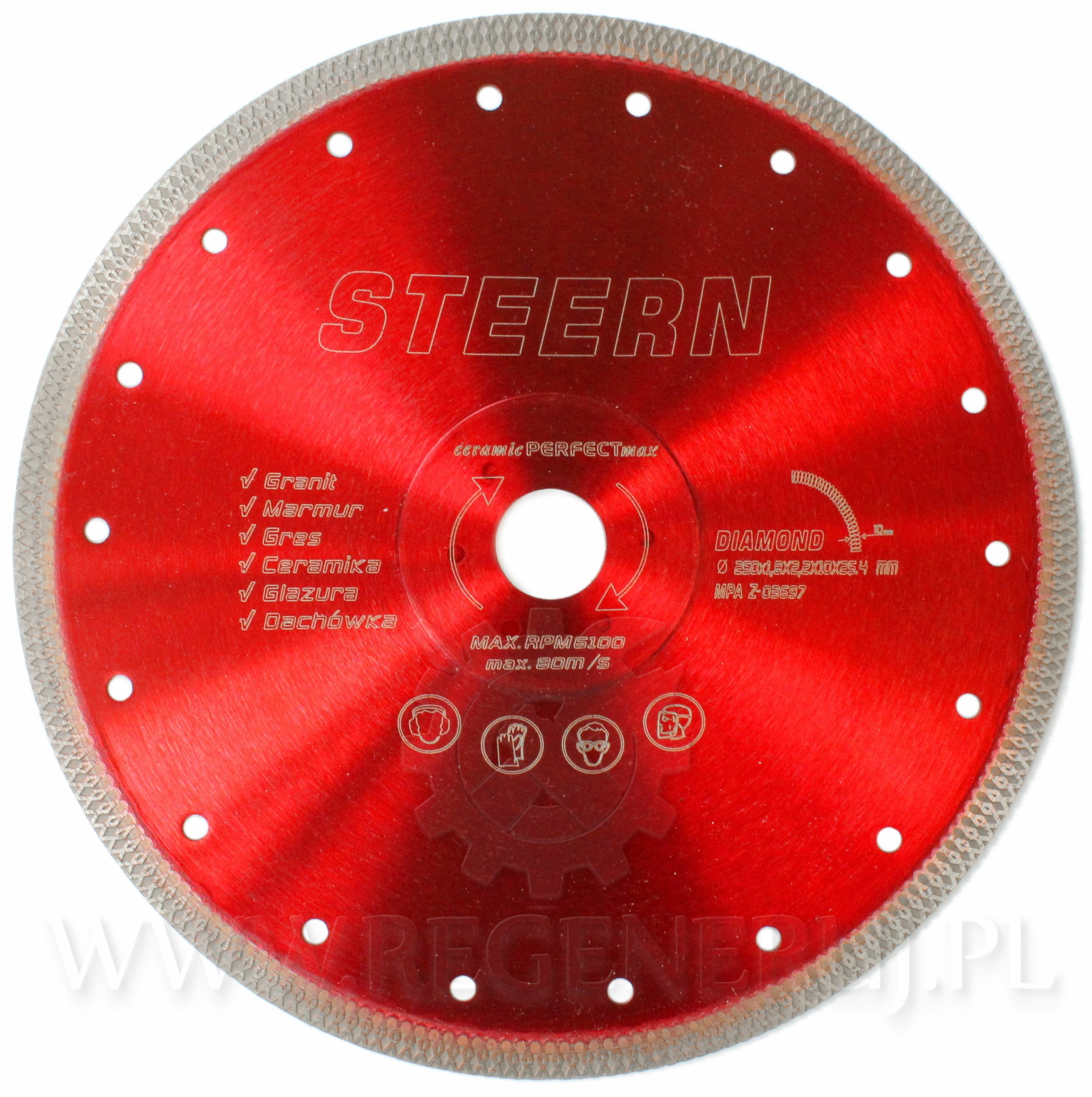 Keramický diamantový Steren 250 mm x 2,2 mm