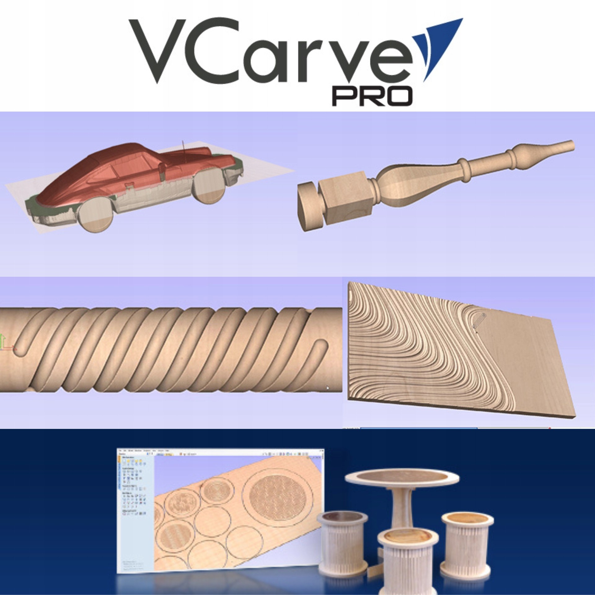Fréza na drevo - Softvér Vectric VCarve Pro pre CNC frézky