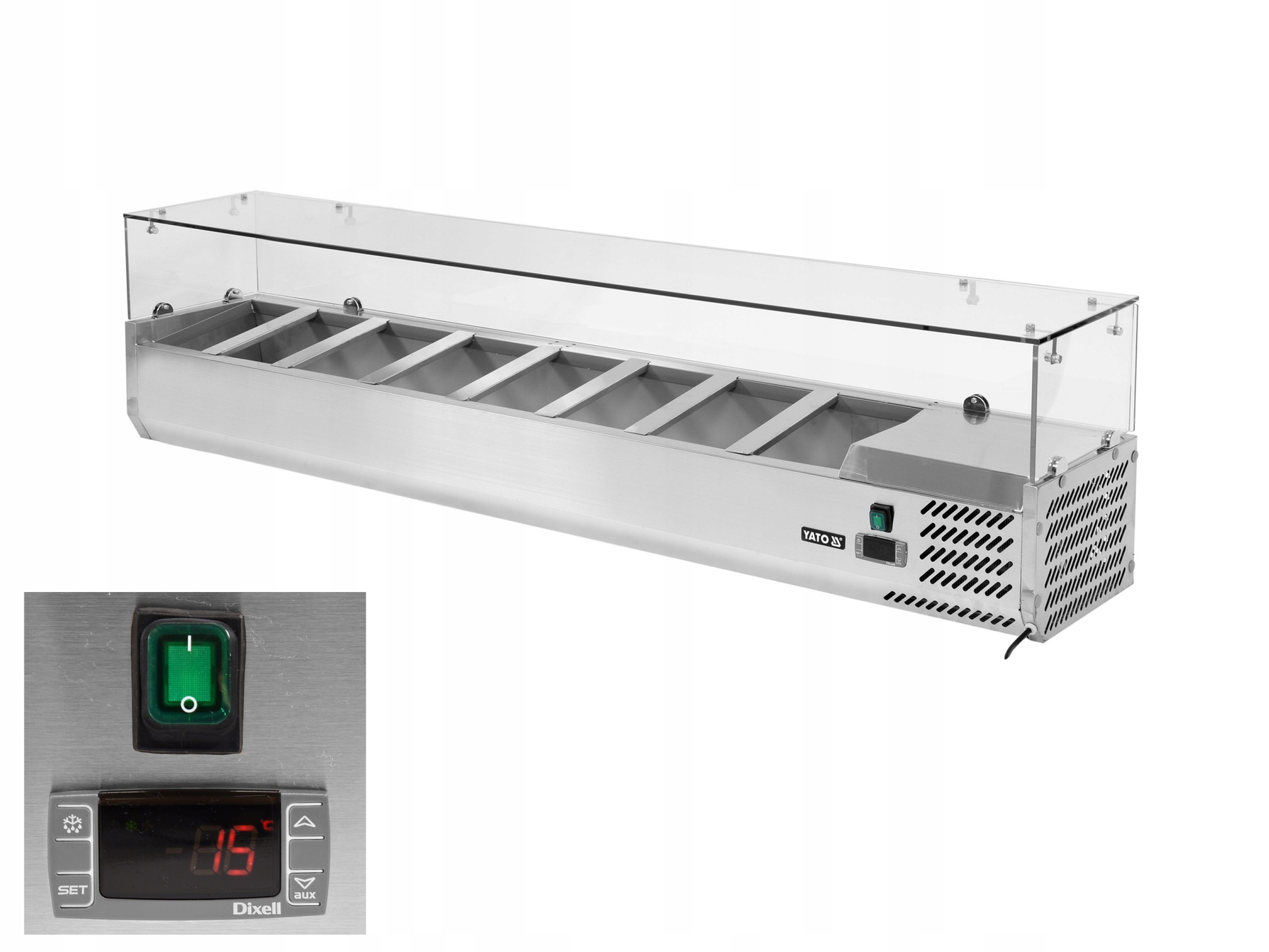 Chladnička - Kolektív s krytom Inox 8 x GN 1/4