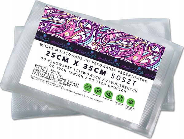 Vákuové vrecia z melletu pre zvárací stroj 25x35