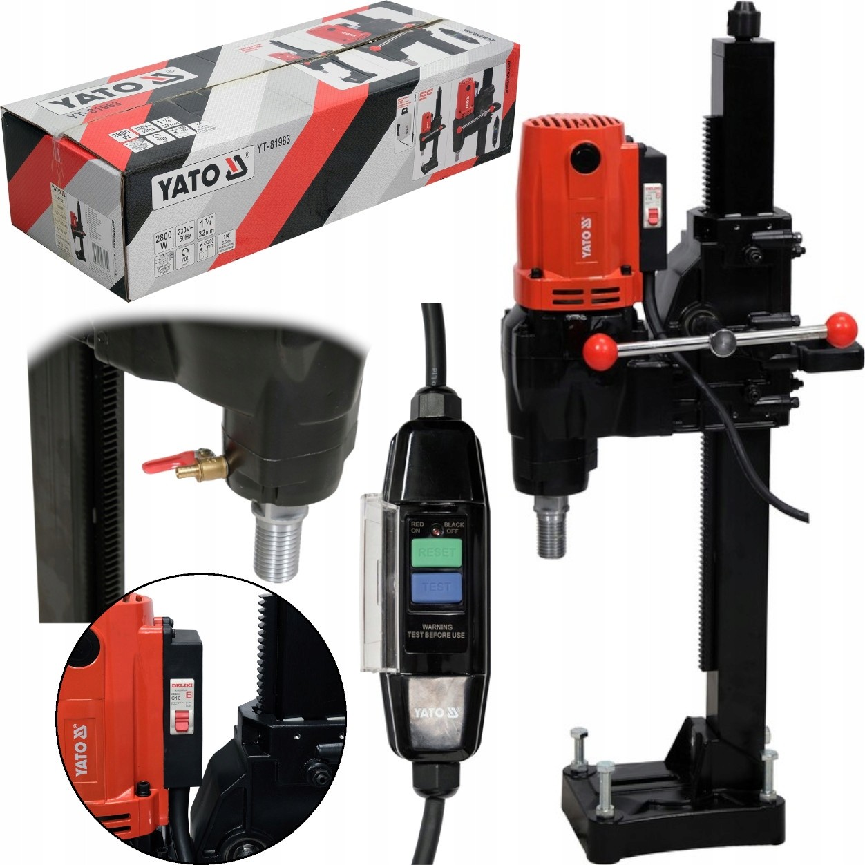 Vrtačka, vrták - Yato Diamond Drilling Pitty 2800W + TRODOD YT-81983