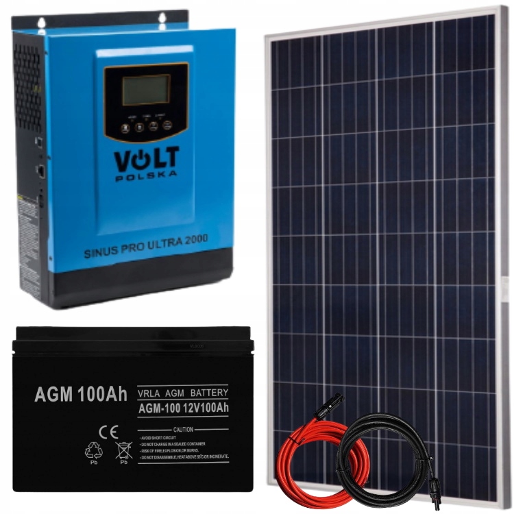 Solárna súprava 2000 W solárny panel 230V prevodník