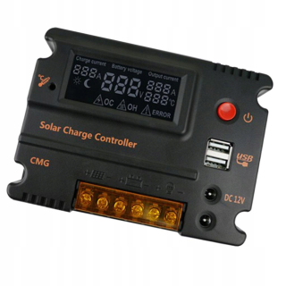 Regulačný solárny regulátor 40a 12v/24v PWM LCD