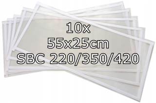 Pieskovačka - 10 x ochranná fólia 55x25 Sandblasters 220/350/420L