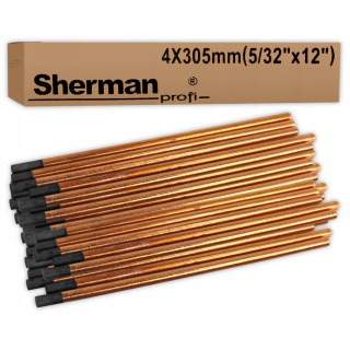 Zvárací drôt eletróda - 100x Sherman Welding Uhoľné elektródy 4x305 mm