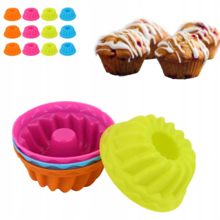 12ks silikónové muffinové muffiny
