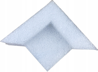 Výplne do obalov a kartónov - 17x ochrana rohovej peny 60x60x27 mm biely Peld