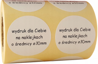 Samolepiace print etikety - 3 cm okrúhle nálepky Cenové centrá zľavy
