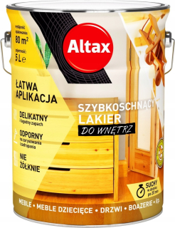Moridlo, lak - Altax Rýchle -DRYING Vnútorný lak 5L -Semi -matt
