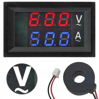 AMPÉRMETER VOLTMETER 600V 50A AC