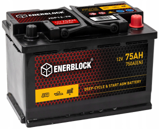 EnerBlock AGM 12V 75AH KRK batéria