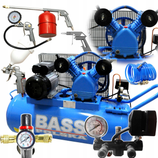 Kompresor - Basový poľský kompresor kompresor 2xtłłok 100L set