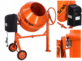 Miešačka na betón - Betónový mixér Pro 200L 1400W 230V Poľsko