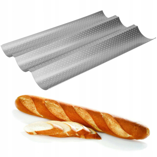 Plech na pečenie na pečenie bagety pre 3 bagety