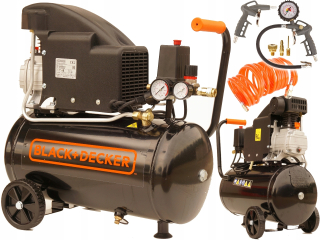Kompresor - Čierny Decker Oil Compressor 24L + Set