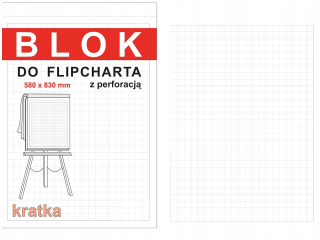 Flipchart Prof - Flipcharta papierový blok 50x hárok A1 hladká mriežka