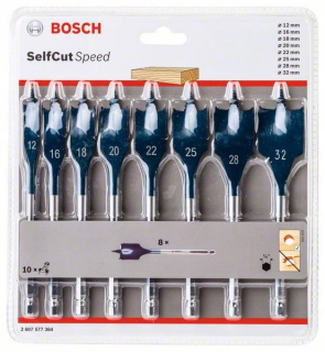 Bosch 8 samostatne rezané drevené vŕtačky