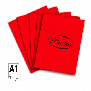Brystol Carton A1 Red 20 listov 86x61 cm