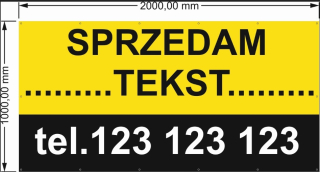 Reklamný banner - Reklamný banner 2x1m na predaj domov