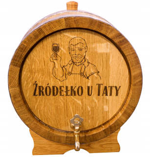 Oak Barrel 10l Barrel Gift, Gravírovanie certifikátu