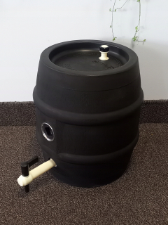 KEG sudová nádrž 15L čierna nerez