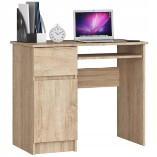 Kancelársky písací stôl - Desk pre počítač Pixel vľavo Sonoma 90 cm