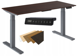 Kancelársky písací stôl - Elektricky nastaviteľný stôl 120x80 ALU 120 kg