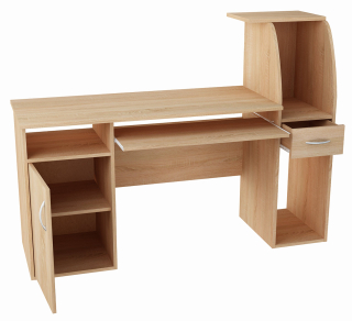 Kancelársky písací stôl - Stolná skrinka B3 Sonoma Oak 150 cm Rack hrudník s zásuvkami
