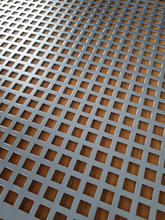 Perforovaný list 100x100 cm 10x10 mm galvanizovaný