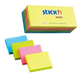 Self -adhézny blok 38 x 51 mm Stickn 12 ks
